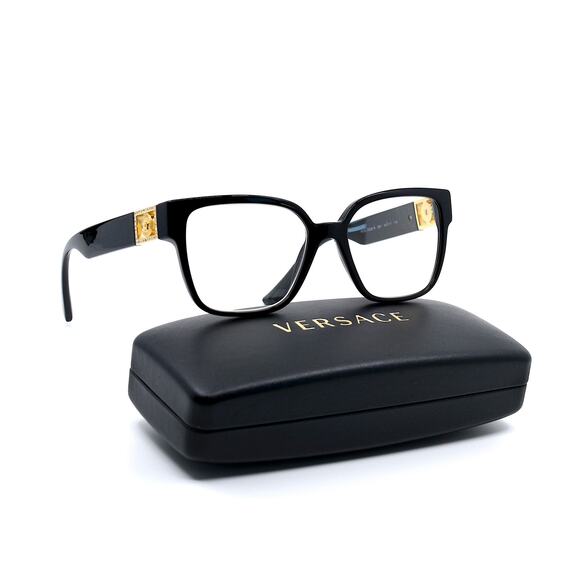 NEW VERSACE VE3329B GB1 BLACK AUTHENTIC EYEGLASSES FRAME - Picture 2 of 16